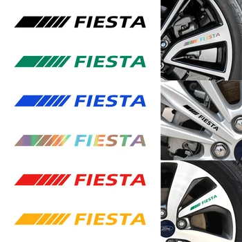 

4pcs/lot Car wheel Emblem Badge Sticker Rims Wheel Hub Racing Sticker Decal For Ford Fiesta Car Accessories