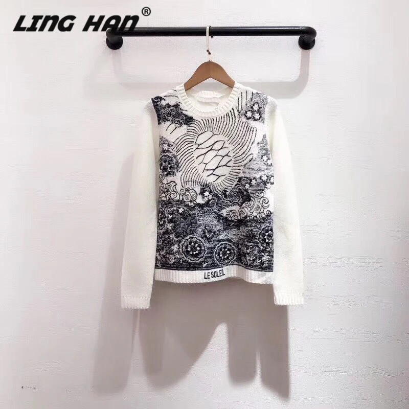 

LINGHAN 2020 sweater new ladies o-neck sweater pullover spring and autumn basic ladies sweater high quality cashmere sweater