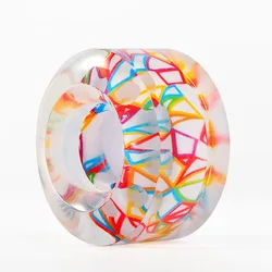 Double Row Skates Wheels Printing Transparent Wheel PU Roller Skates Roller Wheel 58*32 Gyroroue Skate Board Accessories 50LZ