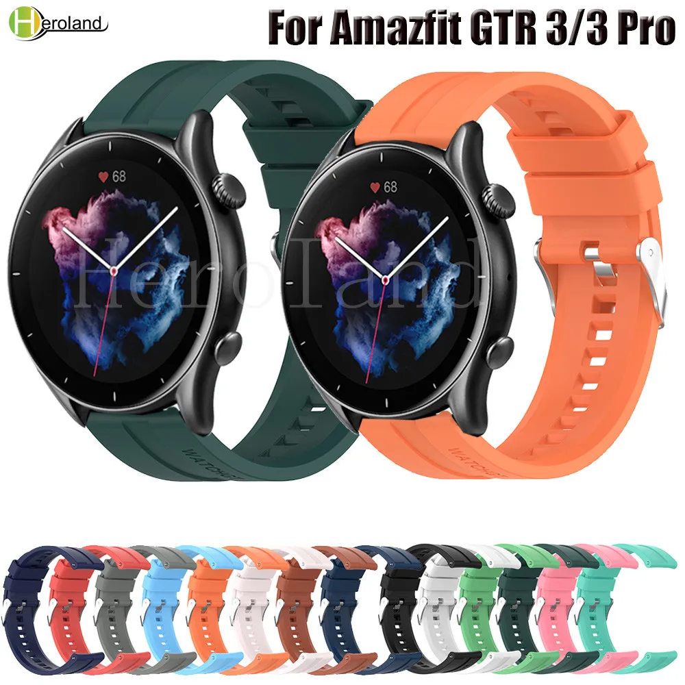 

22MM WatchBand Strap For Amazfit GTR 3 Pro GTR2 Smart Wristband Silicone Bracelet Band For Amazfit GTR 47mm Stratos 3 2 2S Belt