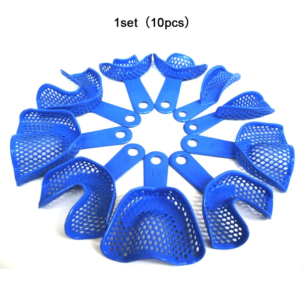 

1/5 Pairs Dental Impression Tray Plastic-Steel Teeth Holders Dentist Instrument Dentist Teeth Holders Tools