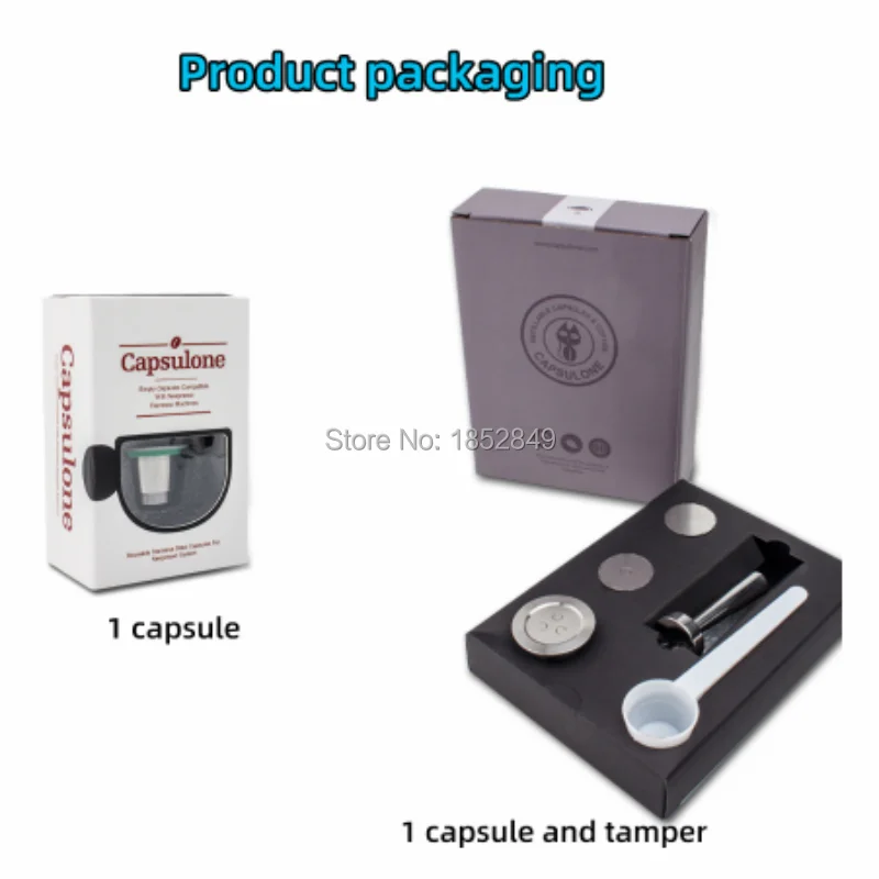 Capsulone STAINLESS STEEL Metal Capsule Compatible Nespresso Machine Refillable Reusable capsule/gift