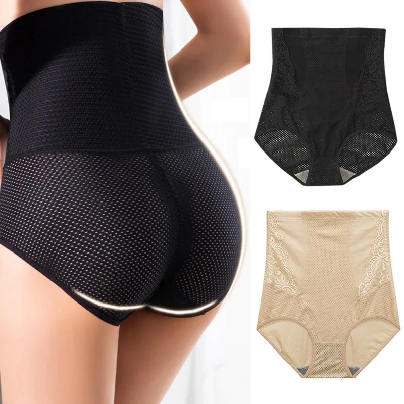 

Ladies Breathable High-Waist Abdomen Shaping Panties Hip Lifting Body Shaping Without Trace Beauty Thin Section Underwear