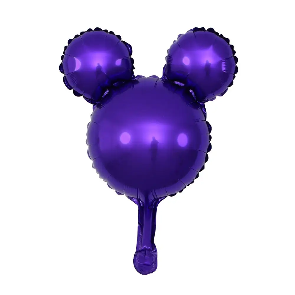 GIHOO 114 см Микки Минни фольгированные воздушные шары мультфильм с днем рождения украшения Детские игрушки большой красный бант детский душ - Цвет: 2pcs purple