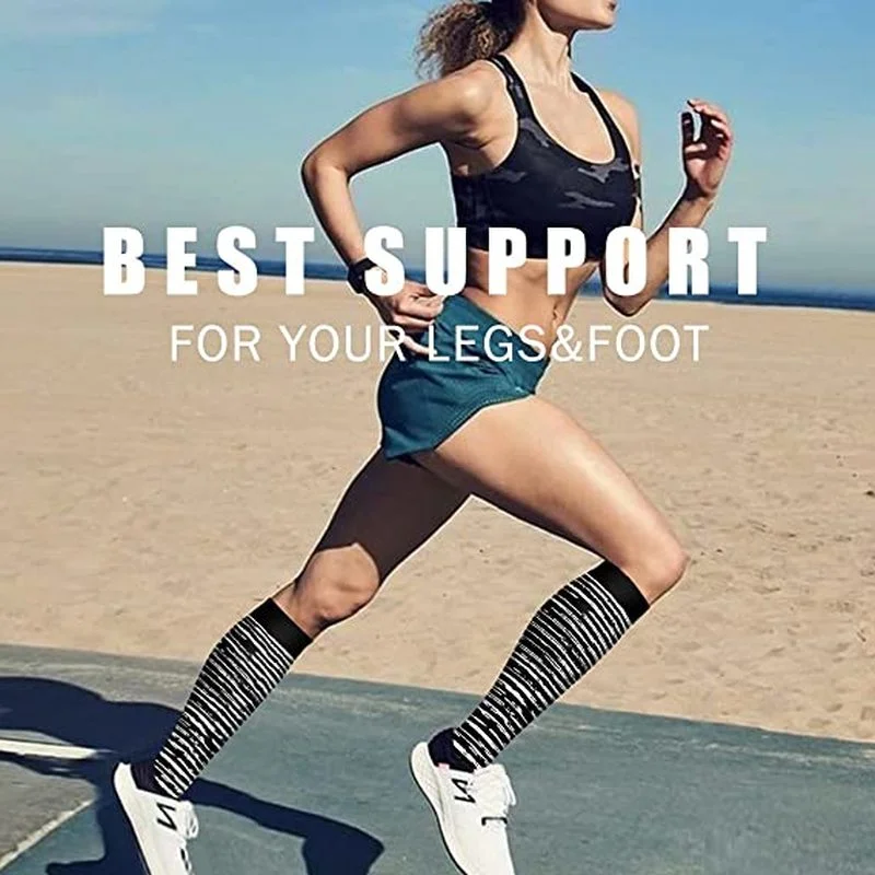 Running Compression Socks Stockings 20-30 mmhg Men Women Sports Socks for Marathon Cycling Football Varicose Veins