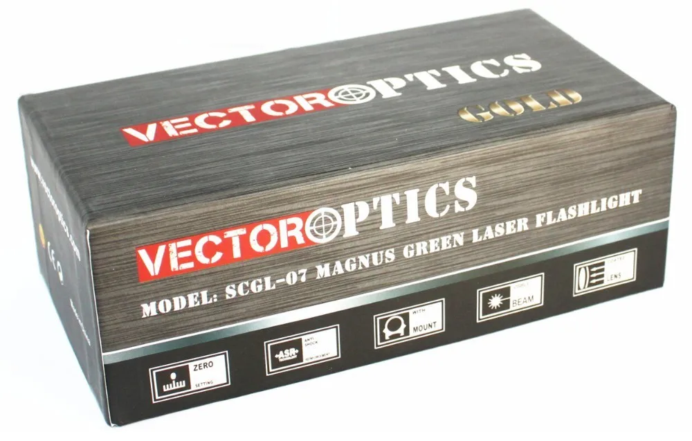 VO Magnus Green Laser Flashlight Acom box