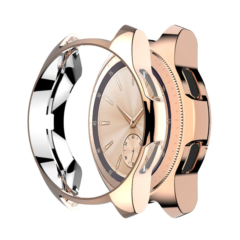 Ультратонкое покрытие из ТПУ защитный кожух для samsung galaxy watch 42 мм протектор Casse для samsung galaxy watch высокого качества - Цвет: Rose Gold