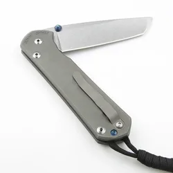 Couteau pliant tactique d'extérieur de haute qualité, lame D2, manche en alliage de titane, couteaux de poche de sécurité, outil Portable EDC 