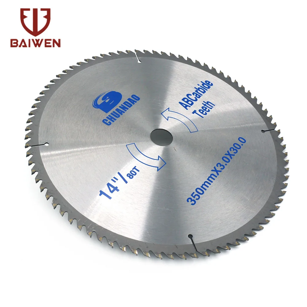 14 inch Circular Saw Blade Carbide Alloy Cutting Disc woodworking For Aluminum and Non Ferrous Metal Wood 60/80T/100T/120T