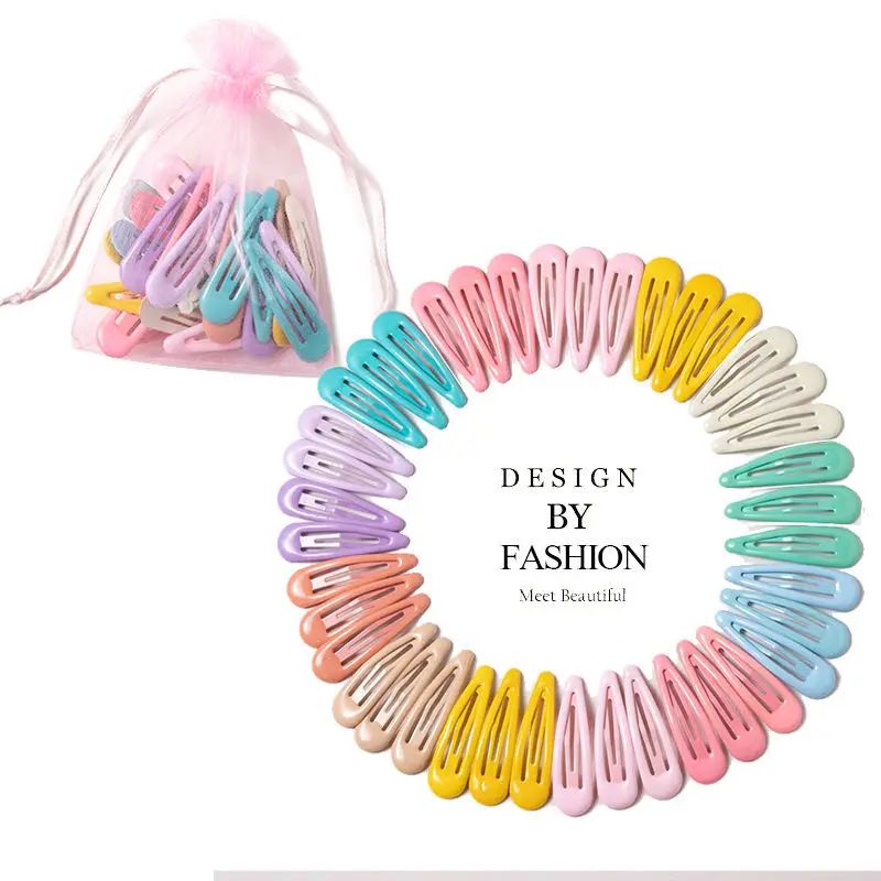 10/20/30/40 New Women Girls Cute Colorful Waterdrop Shape Hairpins Sweet Hair Clips Barrettes Slid Clip Fashion Hair Accessories korean hair clips