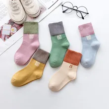 5 пар детских носков детские Нескользящие вязаные теплые носки с надписями для маленьких мальчиков и девочек детские носки# xm3