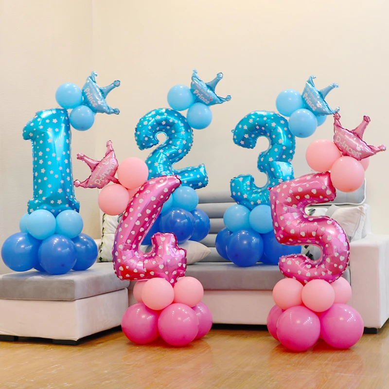 limpiador hoy adjetivo Globos de aluminio con números para decoración de fiestas, globos de papel  de aluminio para cumpleaños, figuras de globos para Baby Shower, 15 Uds.| Globos y accesorios| - AliExpress