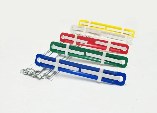 100pcs Office School Colorful Plastic Paper Fasteners,2 Holes