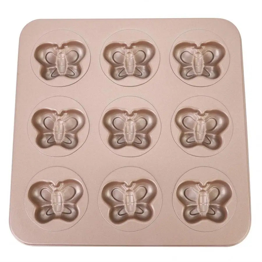 9 сетки мультфильм бабочки в форме антипригарный противень для выпечки DIY торт печенья Форма для дома кухня