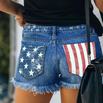

Women Jeans Summer 2020 Fashion High Waist Denim Shorts Blue Jeans Ripped Short Pants Jean femme Denim Jeans джинсы женские