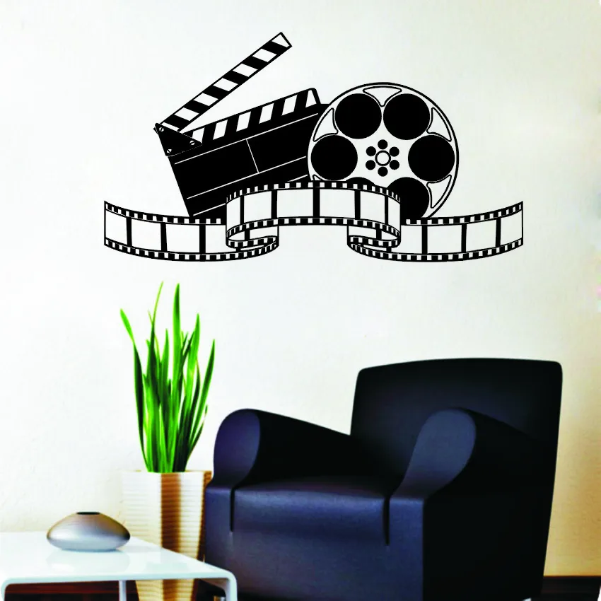 Vinyl Wall Decal Filming Art Film Sticker Cinema Decoration Modern Design Wallpaper Movie Show Murals | Дом и сад