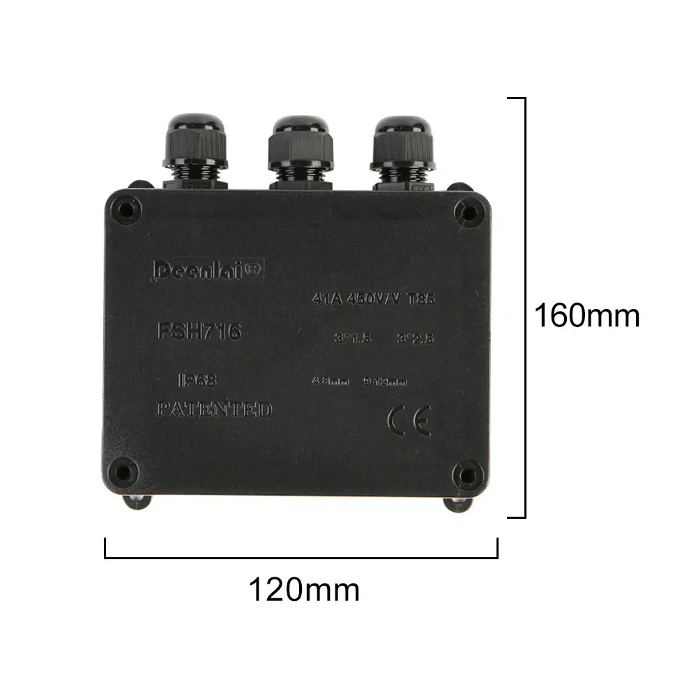 IP68 Водонепроницаемый корпус электрической розетки умный дом распределительная коробка внешний огнестойкий 3 Way терминала оболочки кабеля разъем на открытом воздухе