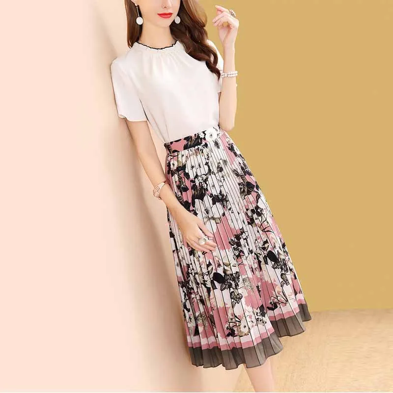 

Fashion Western Style Goddess-Style Dress Outfit Women's Summer Popular 2019 New Style Slimming by Age Two-Piece Set-