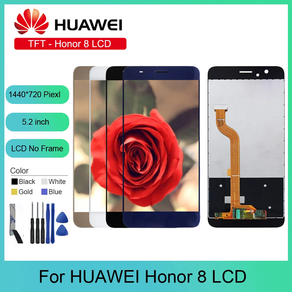 5 2 &quotдля 720*1440 Huawei Honor 8 ЖК-дисплей + сенсорный экран ЖК-дигитайзер стеклянная