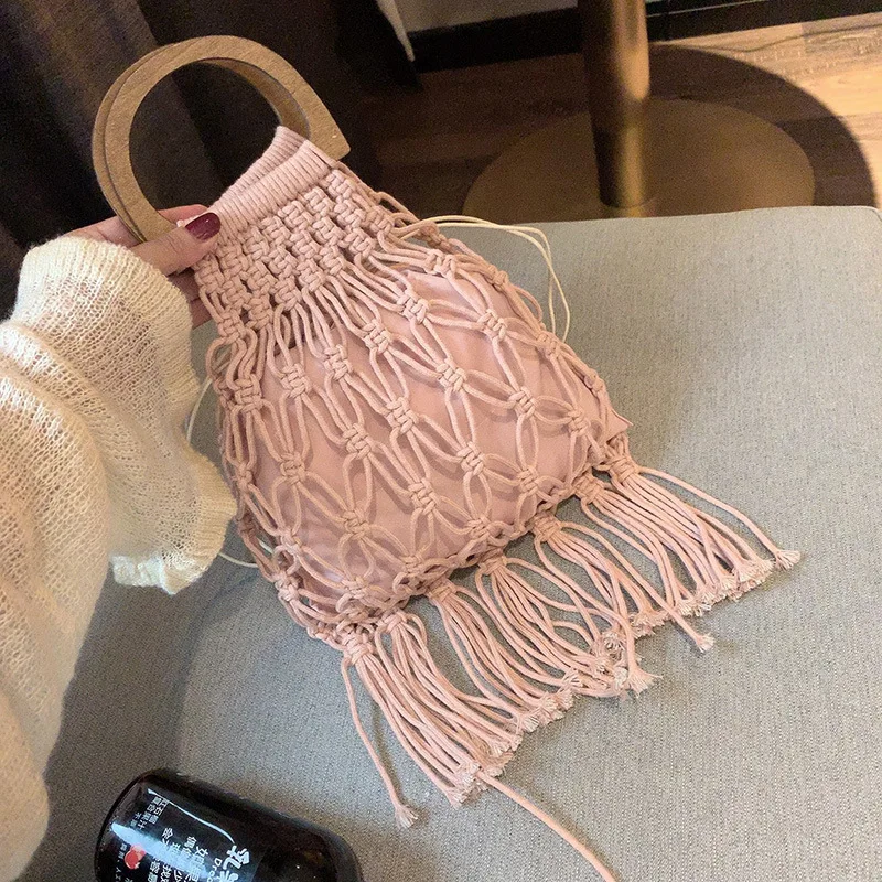 pink Летняя сумка для отдыха, Женская портативная летняя пляжная сумка - Color: pink