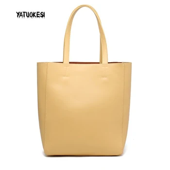 

Big Bag For Women 2020 Luxury Bag Casual Tote Female Lemon Yellow Fashion Shoulder Handbag Lady Leather Shoulder Shopping Bag