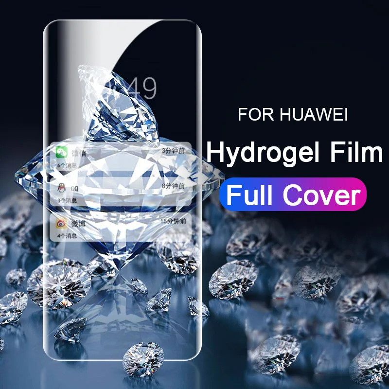 Full Cover Hydrogel Film For Huawei P20 P30 P40 Lite Screen Protector HuaweiP20 Pro Honor Soft Not Glass | Мобильные телефоны и