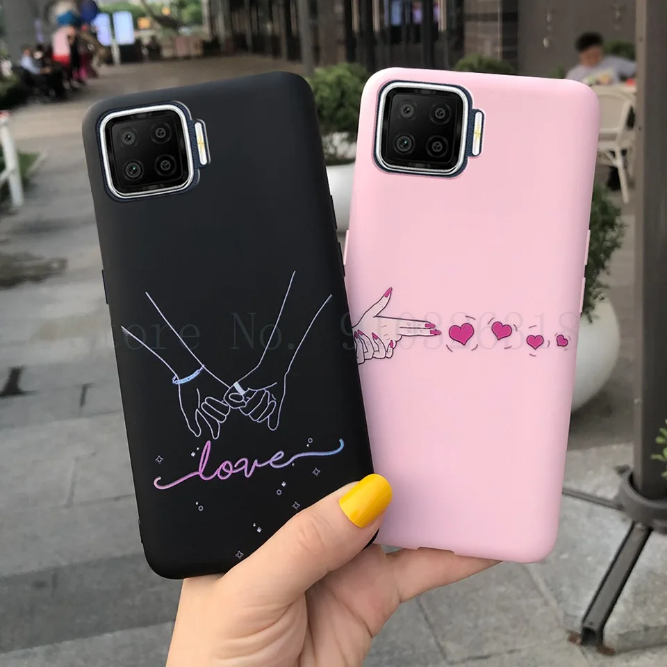 Candy Color Painted Cover For Oppo F17 F17 Pro Soft Silicone Cute