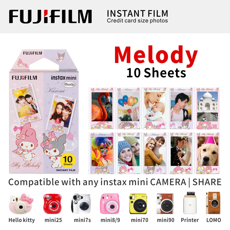 Fujifilm Fuji Instax Mini 9 8 полоса пленка 10 листов для 70 50s 7s 90 25 поделиться мгновенной камеры Радуга Макарон комикс - Цвет: Melody 10 Sheets
