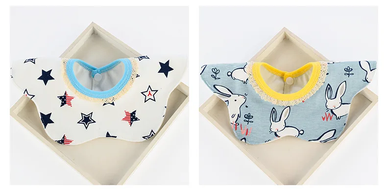 Happyflute/комплект из 3 предметов, круговой хлопковый нагрудник для новорожденных девочек, детский нагрудник, бандана, аксессуары для еды