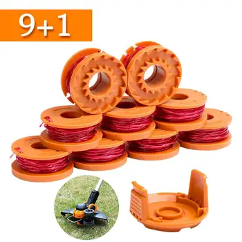 

10Pcs Replacement Grass Trimmer Spool Line String Cap Cover Set for WORX WA0010