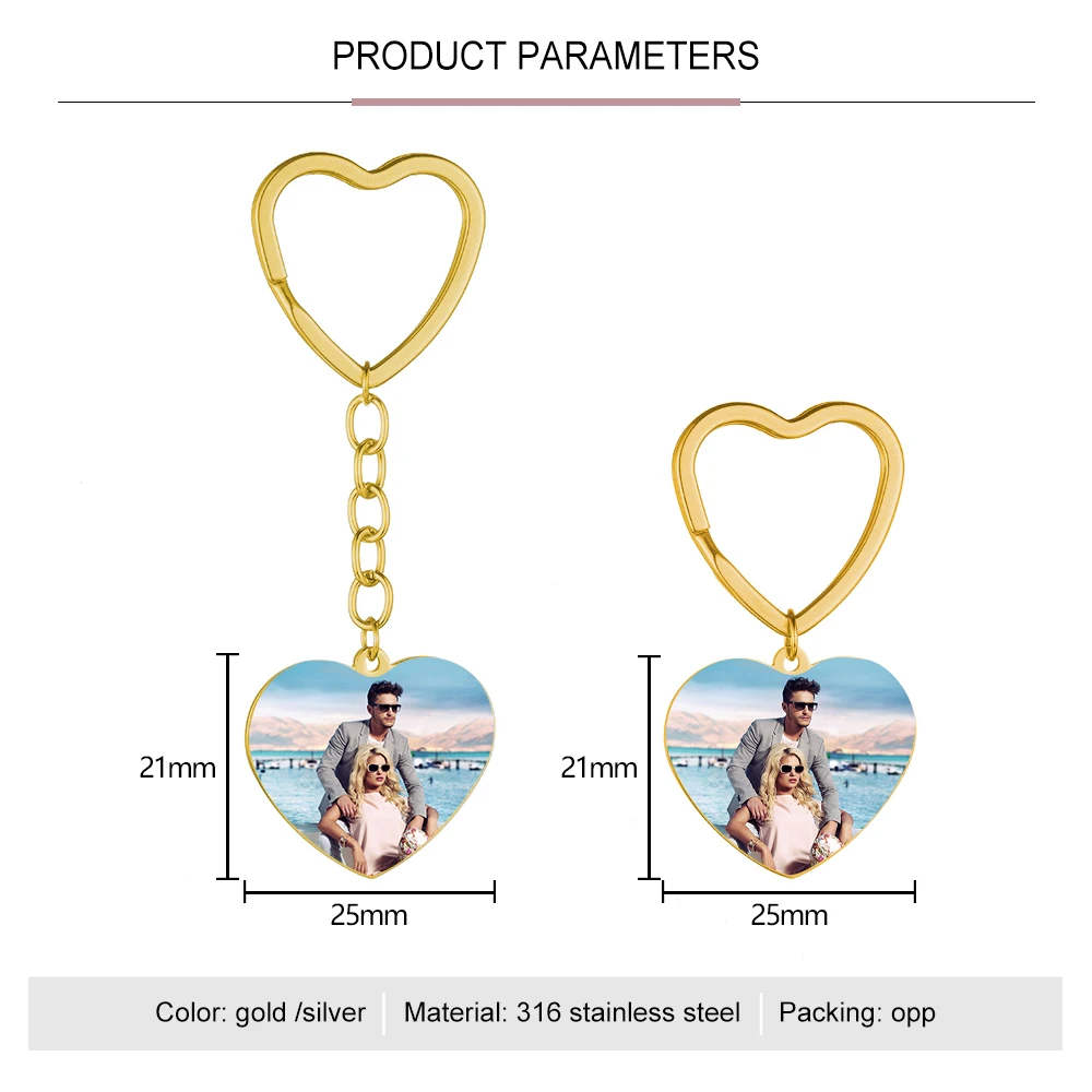 Personalized Custom Couple Ring Jewelry Set Stainless Steel Valentines Day Gifts