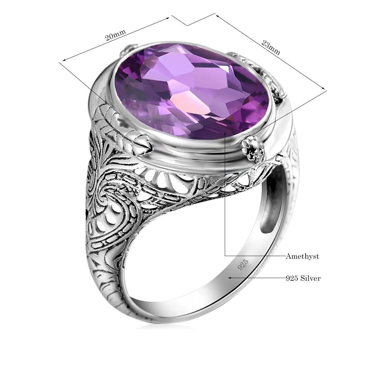Multi Amethyst Ring,925 Sterling Silver Ring,Gemstone Ring,Gift For Her,Multi Stone Ring,Handmade Ring,Amethyst Flower Ring,Wedding Ring.