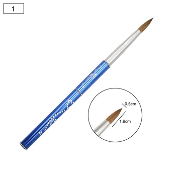 

Fingerqueen 1ps10# Round Sharp 100% Kolinsky Sable Brush Acrylic Nail Art Brush Pink Metal Crystal Acrylic Salon