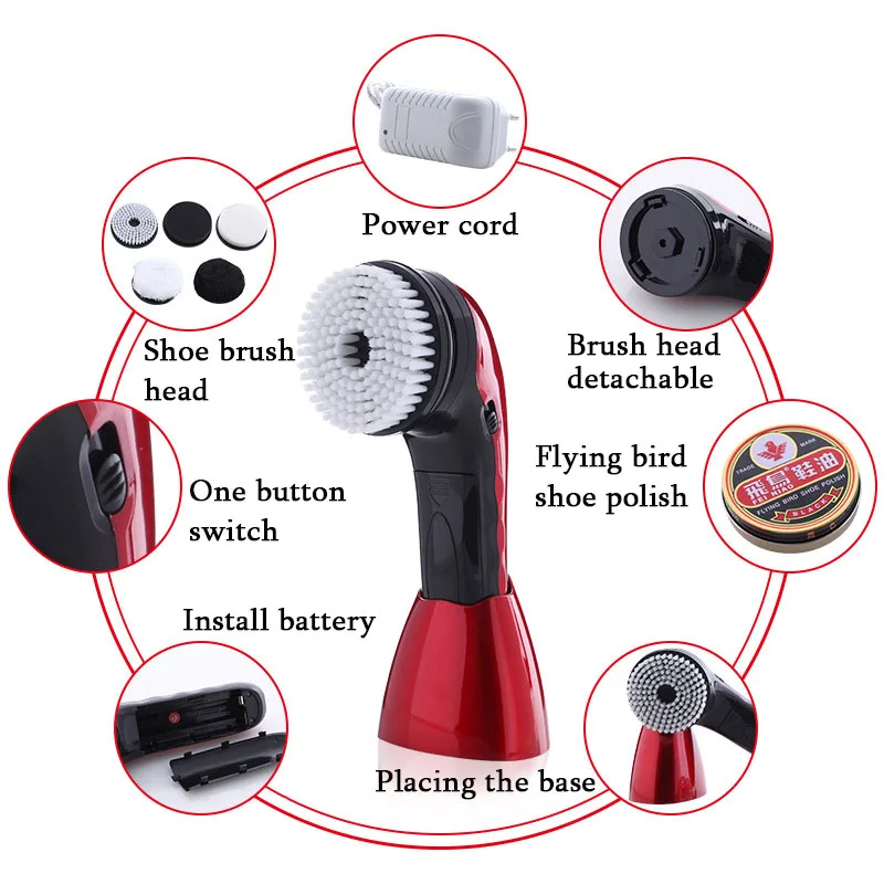 710 Electric Shoe Polisher Multi-function Portable Shoe Polisher Handheld Brush Shoes Wash Shoes Shoe Artifact 710 Electric Shoe Polisher Multi-function Portable Shoe Polisher Handheld Brush Shoes Wash Shoes Shoe Artifact