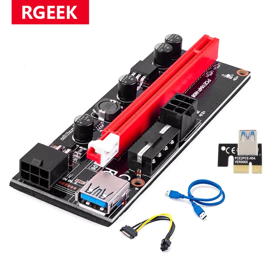Geek-USB 3.0 pcieiser 006 009s pci express x1〜x16 sataから4ピン
