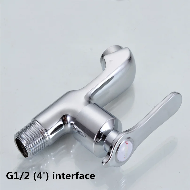 G1/2 European Brass Mop Pool Faucet, Wall Mounted Single Cold Kitchen Balcony Bathroom Tap Creative Modeling Plating Bibcock