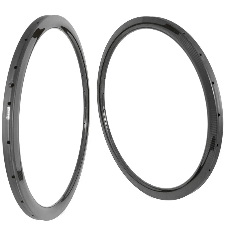 

700C 480g 45x27mm Asymmetr clincher carbon road disc rim U shape road tubuless UD 3K 12K bike wheel road carbon rims bicycle rim
