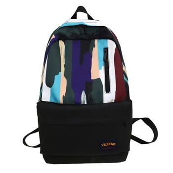 

Simple Fresh Women Backpack Fashion Girls Leisure Bag School Student Book Bag Teenager Travel Bag Young Blue + White