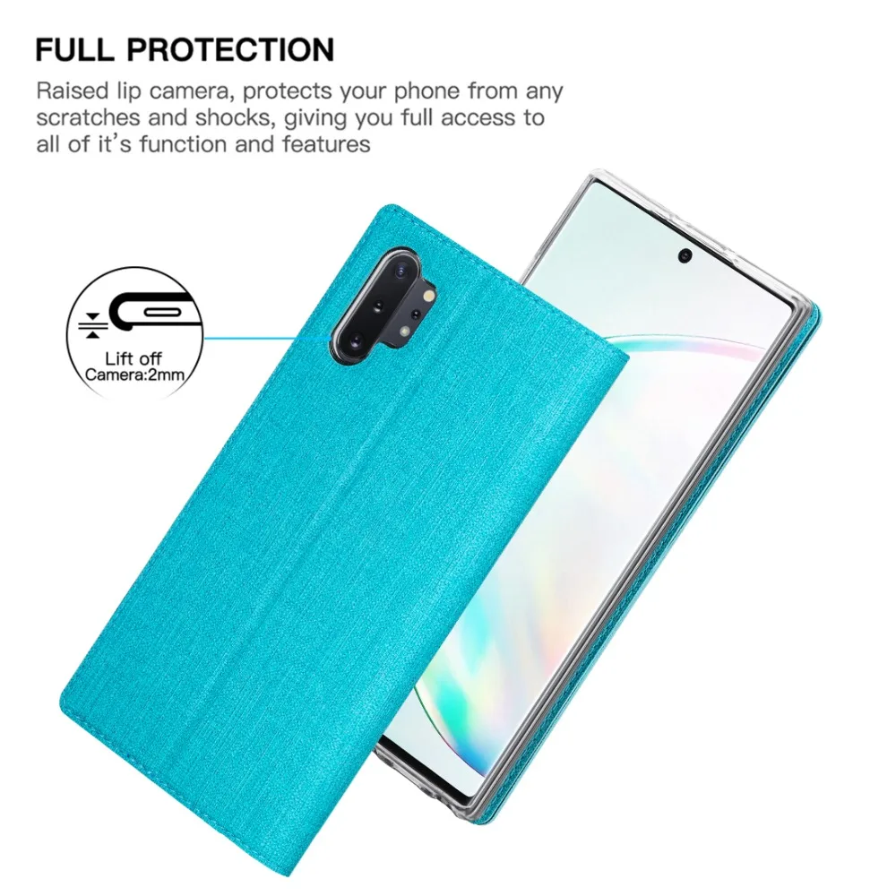 Для samsung Galaxy Note 10 Plus Чехол Кожаный Фолиант раскрывающийся чехол с подставкой и кредитными слотами для Galaxy Note 10 Plus