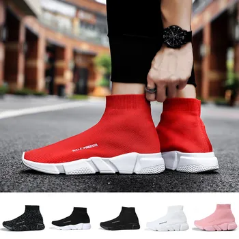 

New Fashion Mens Womens Light Comfortable Sneakers Casual Unisex Sport Slip on Sock Shoes