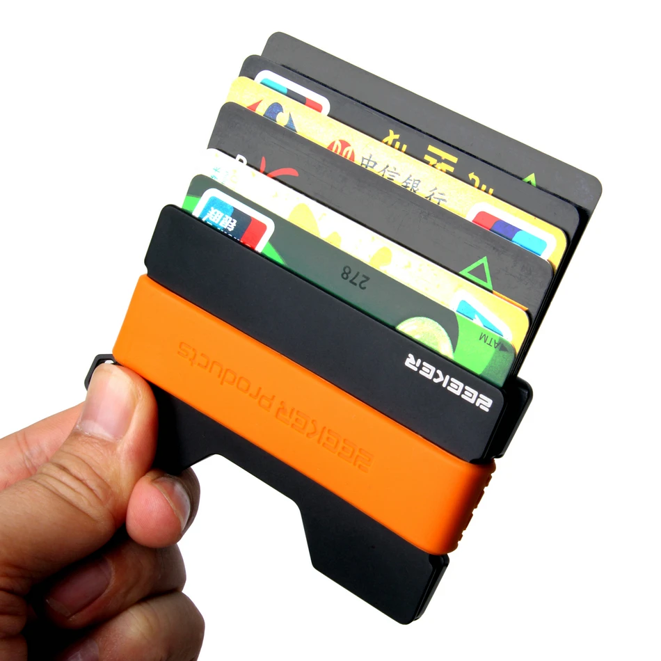 Slim Metal Wallet Key/coin Storage Rfid Blocking Card Holder for Men&Women