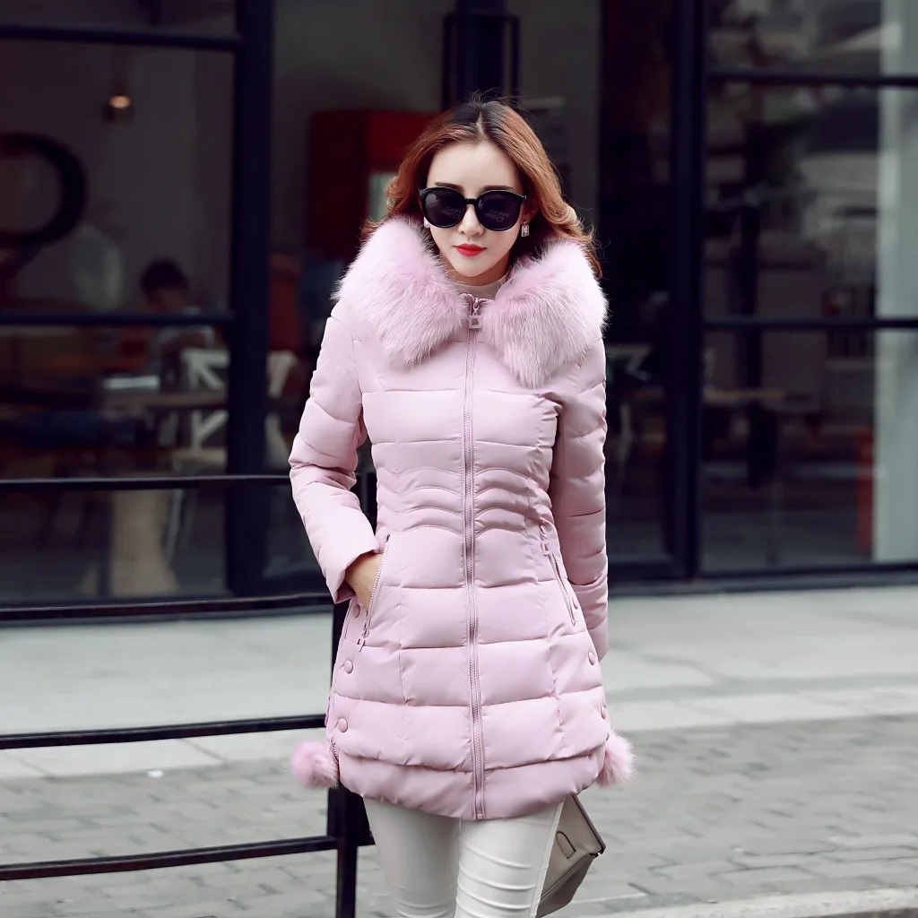 

Korean Version Cotton Jacket, Slim Hooded Down Cotton Jacket, Women's Cotton Padded Jacket, Thickened Coat for Women