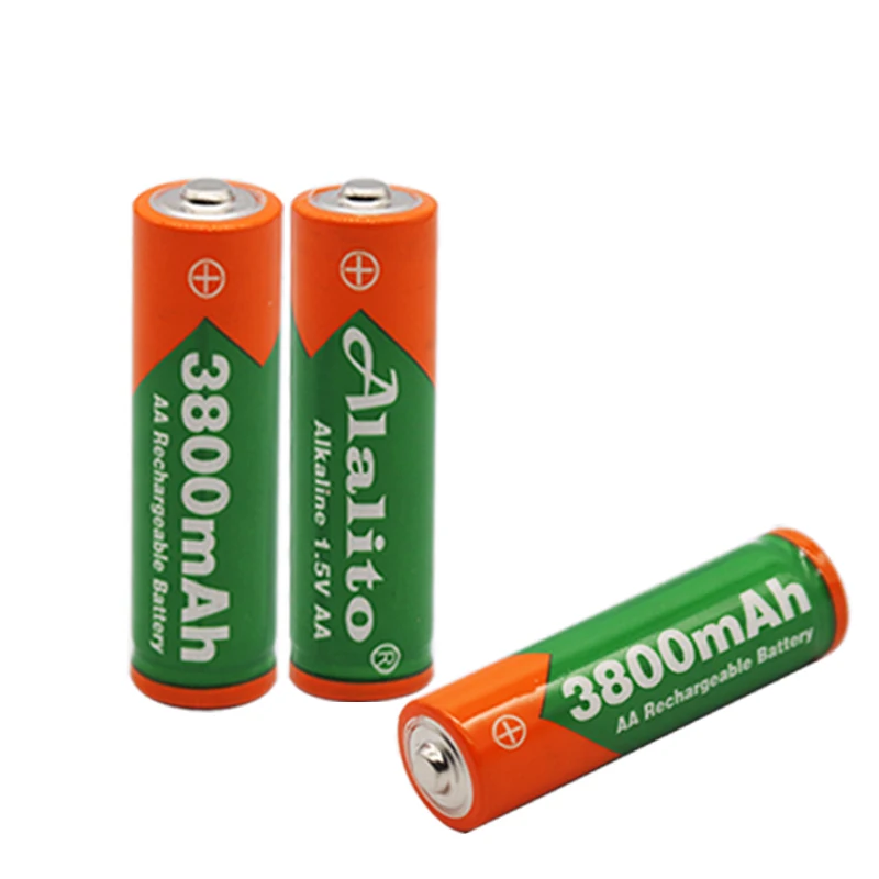 Новая батарея AA 3800 1,5 v перезаряжаемая батарея AA 3000mAh Щелочная v аккумуляторная батарея для часов игрушки батареи камеры
