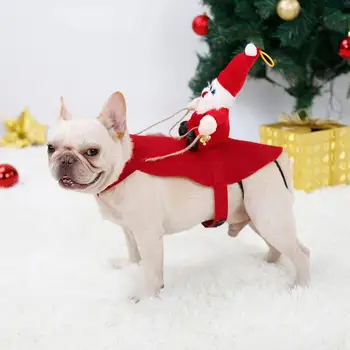 

Christmas Dog Clothes Santa Dog Costumes Holiday Party Dressing up Clothing for Smal Medium Large Dogs Funny Pet Outfit Riding