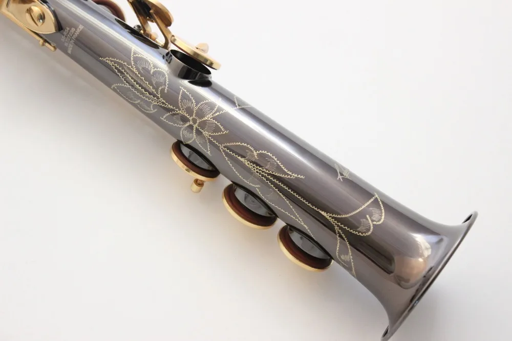 Музыкальный Fancier-клуб сопрано саксофон Ссылка 54 черный лак b-плоский сопрано Sax R54 с Чехол мундштук трости шеи