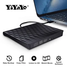 YiYaYo USB 3,0 внешний DVD RW горелка Писатель DVD ram оптический привод CD rom плеер для hp Mac Apple PC ноутбук OS Windows 10/8/7