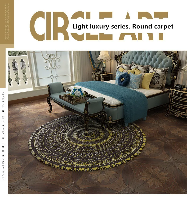 1 American ethnic bohemian vintage round rug (1)