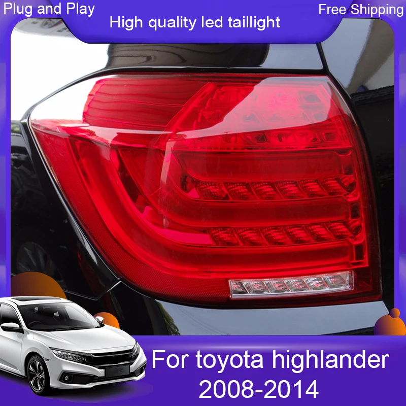 Автомобильный светодиодный фонарь светильник хвост для Toyota Highlander 2008 2009 2010 - 2014