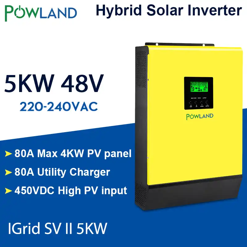 Solar Inverter 500Vdc 5000W 80A MPPT 48V 220V Off Grid Inverter 5Kva