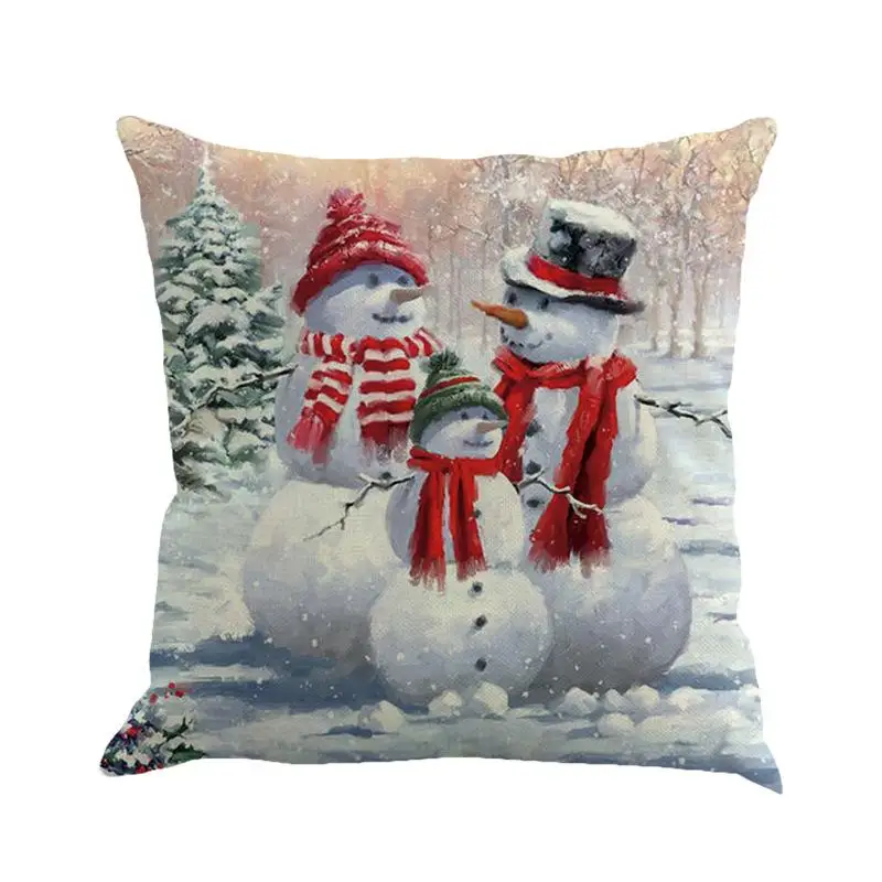 2 Christmas Decorations For Home Pillowcases Christmas Sofa Bed Throw Pillow Case Cushion Cover Sheath Cushions Pillow Cover - Color: 2